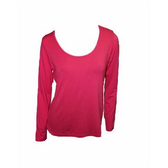 NEW ANGEL scoop-neck top in fuchsia - Picture 1 of 1